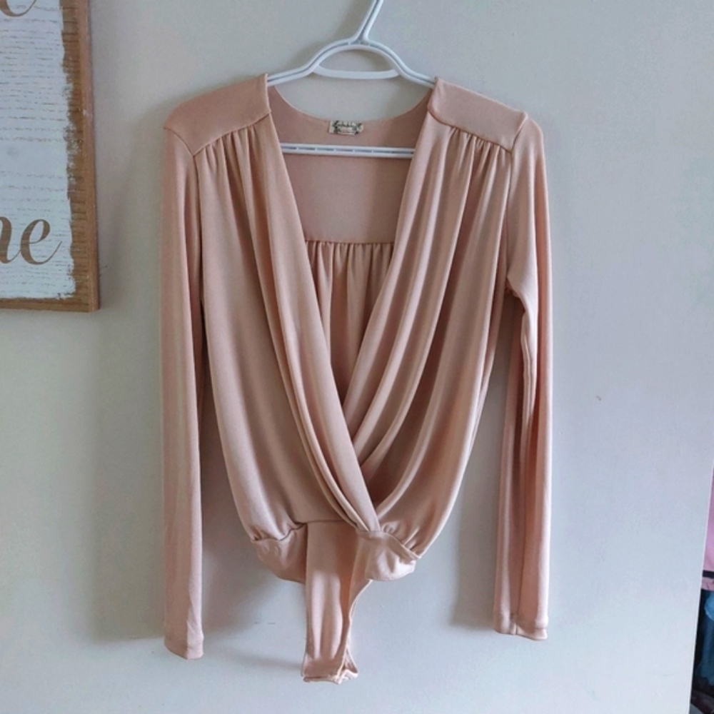 Free People Champagne Pink Bodysuit - Picture 3 of 5